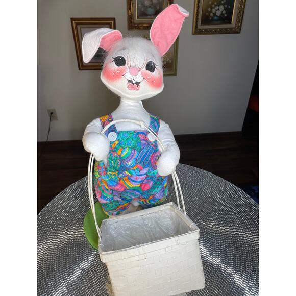 Annalee 0741 easter bunny easter egg with basket worth 1997 - Picture 3 of 16